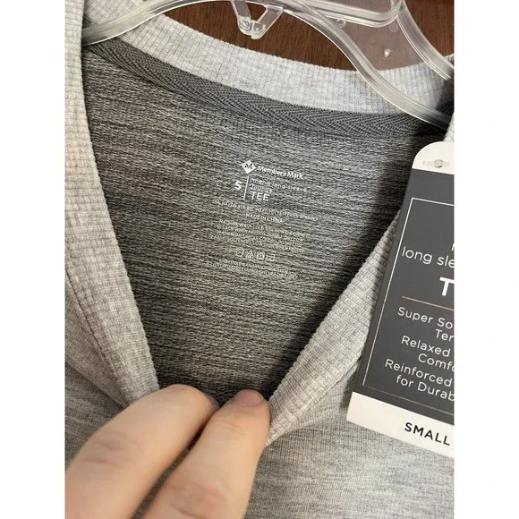 Members Mark Mens Soft Long Sleeve Lounge Tee NWT - Picture 3 of 4